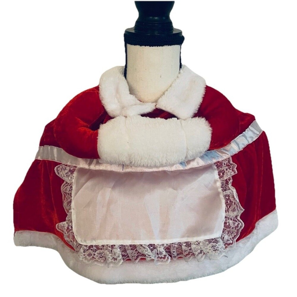 Jingles & Joy MRS. CLAUS Dog Costume Dress XL Hook & Loop Closure